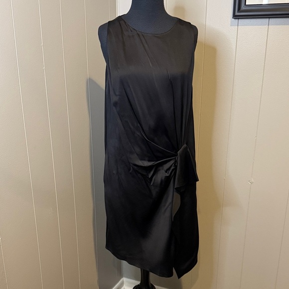 Emporio Armani Women’s Small/4/40 Elegant Black Asymmetrical Midi Dress - Picture 1 of 8
